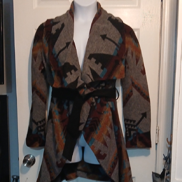 American Rag Jackets & Blazers - VINTAGE American Rag Aztec Print Southwestern Print Wrap Coat. Sz. XL